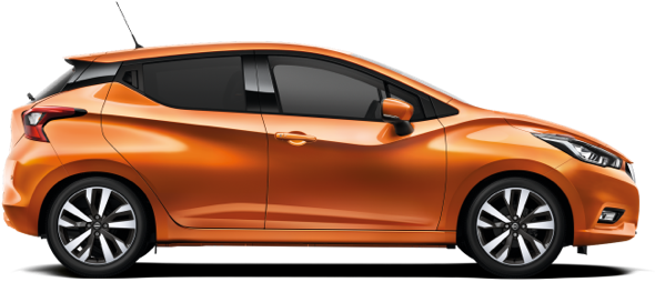 Orange Nissan Leaf Car